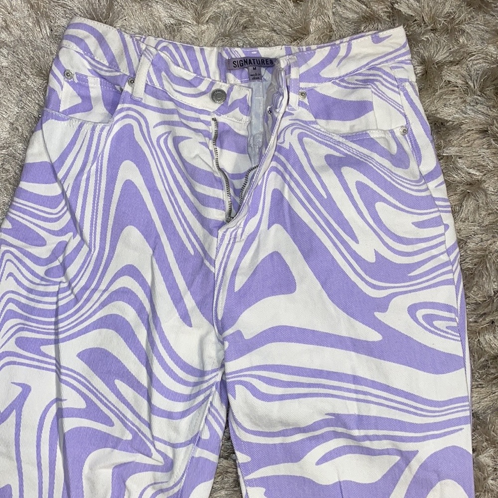 Signature8 Wide Leg Jean in Lilac Swirl - Picture 10 of 13